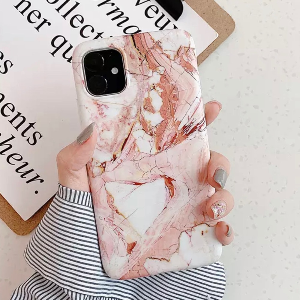 NEW iPhone 13/12/11/Pro/Max/XR/XS/7/8 Marble case - Picture 1 of 5